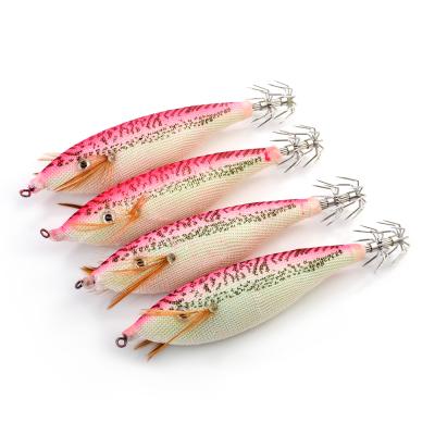 China FISHKING Plastic Customized Wooden FishKing-4H10-3 Shrimp With Big Stomach Saltwater Sea Fishing Artificial Hard Groundbait For Outdoor Fishing for sale