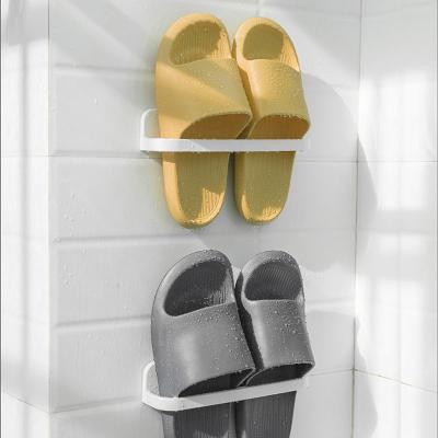 China Single Multi Function Wall Mounted Shoe Storage Rack Bathroom Slippers Slipper Display Rack for sale