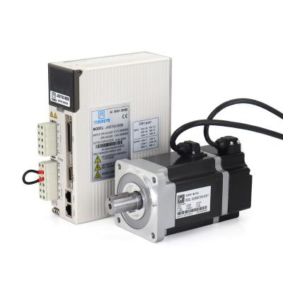 China JMC 750W 0.75kw 3000rpm 2.39N.m 80mm AC 220V Servo Motor Drive Kits JASD7502-2500+80JASM07230K-2500C with 3M Cable 2500 Cable JASD7502-M20B+80JASM07230K-M23B-T for sale