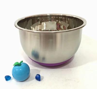 China Universal Food Grade 201 Disposable Color Mixing Bowl Deep Salad Fruit Large Stainless Steel Bowl With Lid for sale