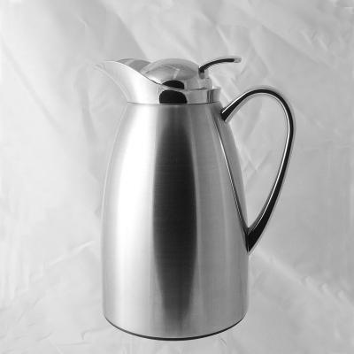 China PORTABLE 600ml And 1000ml Coffee Pot Thermos Easy Press Teapot Insulated By Glass Liner for sale