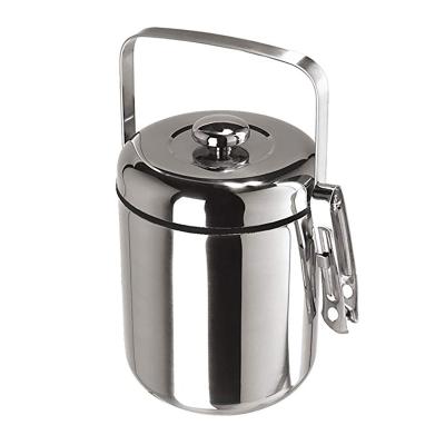 China Morden Deluxe STAINLESS STEEL ICE BUCKET WITH 1.9L TONGS DOUBLE WALL DESIGN FOR LONGER COOLING TIMES PORTABLE FOR BAR and KITCHEN for sale