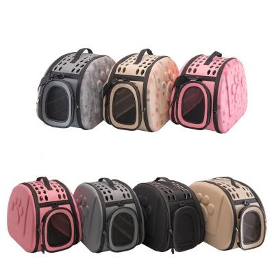 China Small Dog Cat Travel Carrier Carry Bag Cute EVA Folding Airline Approved Breathable Fashion Pet Carrier for sale