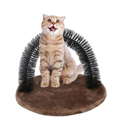 China Cats EASYPLUS Cat Arch Self Groomer and Massage Brush, Cat Scratching Pads, Updated Fixing by Screws LC-0008 for sale