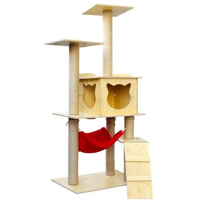 China EASYPLUS Cat Tree Cat Tower Multi-Level Kitten House with scratching posts and hammock for sale