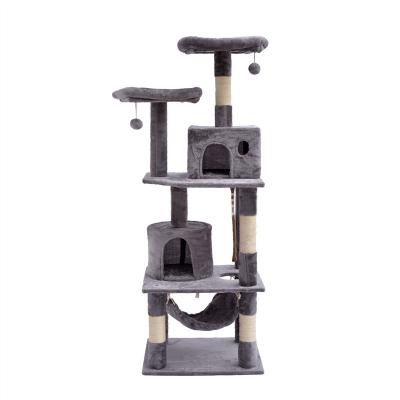 China Super Luxury Multi Deck And Large Cats EASYPLUS Cat Anti Scratch Tree With Housings LC-0020 for sale