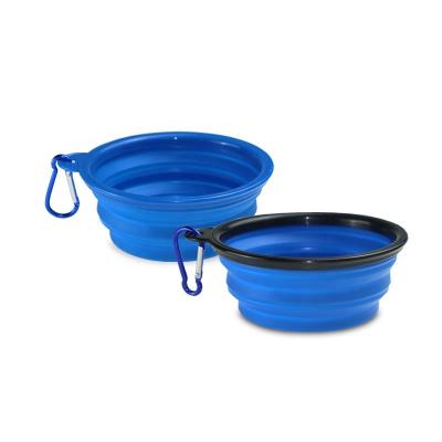 China Viable Collapsible Dog Bowls, Portable Collapsible Travel Dog Water Bowl Food Dishes with Carabiner Clip for Travel for sale