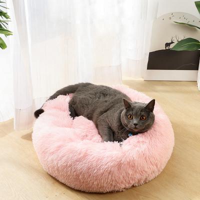 China EASYPLUS Round Shape Dog Cushion Waterproof Fluffy Luxury Pet Cat Bed PB-001 for sale