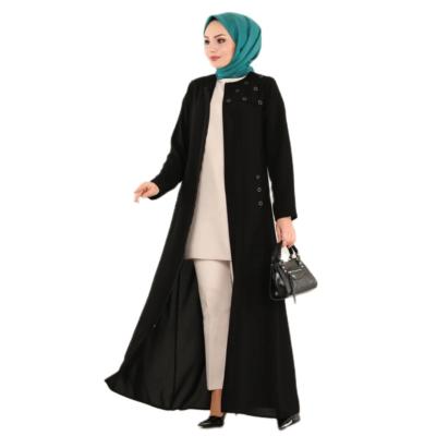 China D0023 Elegant Turkish Custom Made Viable Women Lasted Solid Casual Jacket Islamic Muslim Middle East Arabia Lady Wear Winter Coat Dress for sale