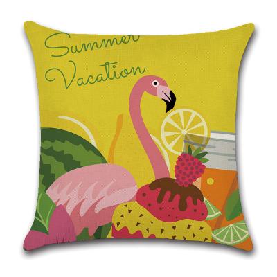 China Wholesale Solid Canvas Anti-pilling Cushion Covers Flamingo Super Soft Sofa Cushion Cover Decorative Fashion for sale