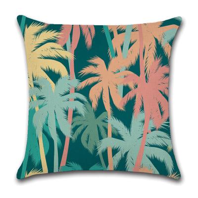 China 45x45cm Canvas Anti-pilling Sublimation Hawaiian India Style Beach Print Tile Case Cover For Sofa for sale