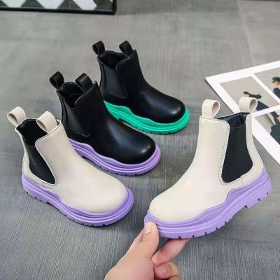 China 2021 New Fashion Style Children Girls Ankle Boots Waterproof Chimney Boots Outdoor Shoes for sale