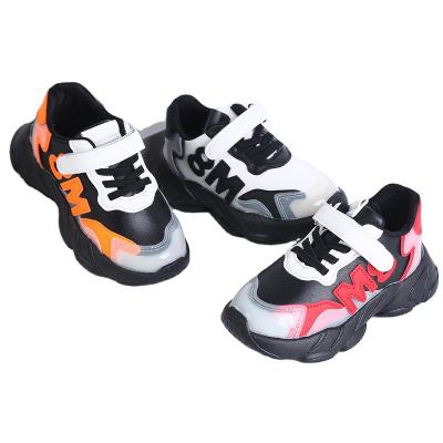 China Breathable High Quality Luxury Waterproof Sneaker Running PU Leather Shoes Kids Sports Shoes for sale