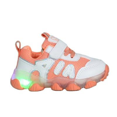 China Light High Quality Fashion Cute Candy Colors Kids Sports Casual Led Light Luminous Shoes for sale