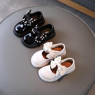 China New breathable baby princess shoes spring and autumn girls shoes bowknot thin soft-soled children's leather shoes for sale