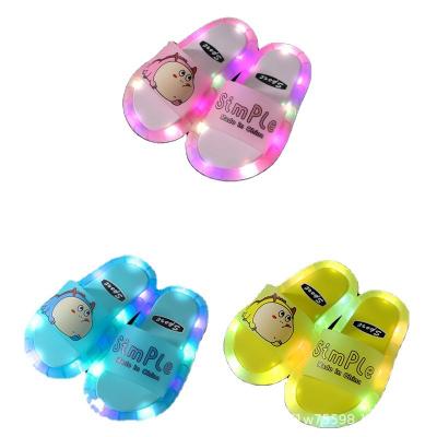 China Light Hot Sale Led Luminous Slippers Sandals Latest Designs For Kids Children for sale