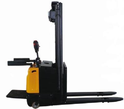 China Garment Shops Automatic Electric Forklift Warehouse Stacker 1 Ton 1.2 Ton 1.5 Ton Electric Pallet Stacker With Lift Height 3m 3.5m for sale