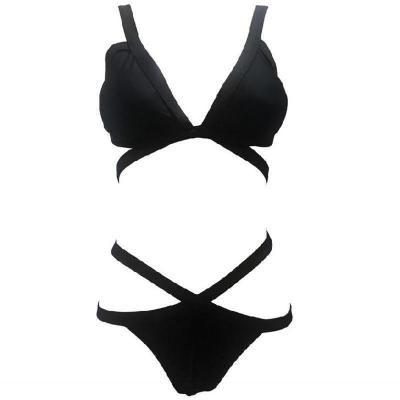 China Dropshipping 2021 New Custom Bandeau Swimwear Women Bikini Set Breathable Cut One Shoulder High Waisted Bikini Swimwear for sale