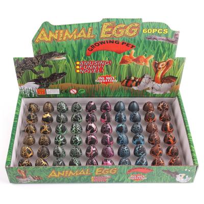 China 60PCS EVA Dinosaur Eggs Dino Toys with Assorted Color Grow in Water Hatching Egg Slot Science Kits Novelty Toy Birthday Dino Egg for sale