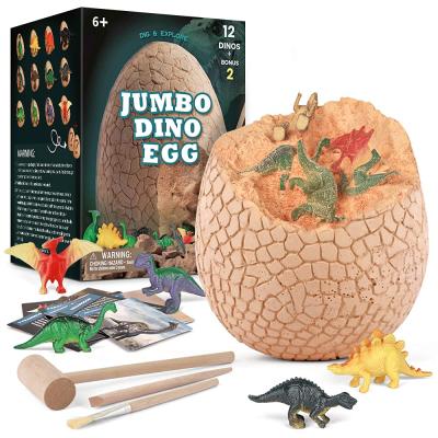 China Gypsum Gift Easter Science 3D Game Dinosaur Fossil Egg Digging Kit Jumbo Unique Dino Eggs and Discover STEM Excavation Toy for sale