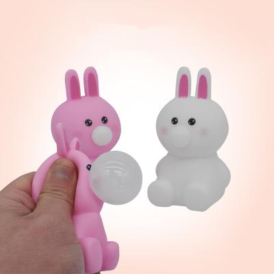 China 2022 Wholesale Silicone Easter Bunny Squeeze Toy Fidget Bunny Toy Sets For Kids Gift for sale