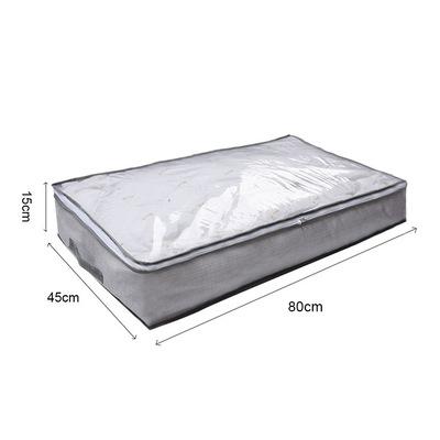 China Minimalist Underbed Storage Bags Large Clothes Storage Bags With Zippers Thick Foldable Breathable Storage Under Bed With Clear Window for sale