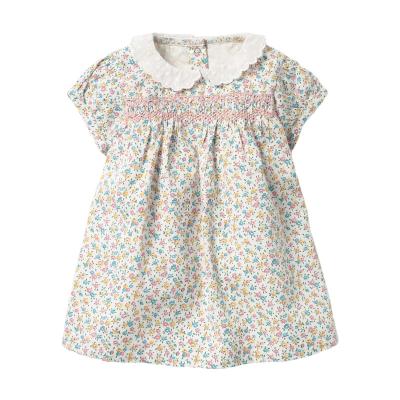 China Sweet Princess Dress Girls Dress Female Treasure Flowers Summer Casual Korean Children's Clothing Retro for sale