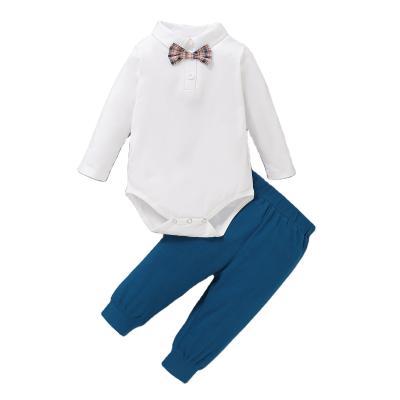 China 2021 New Formal Children's Wear Shirt And Pants Suit White Boy Clothes Party Formal Two Piece Set for sale