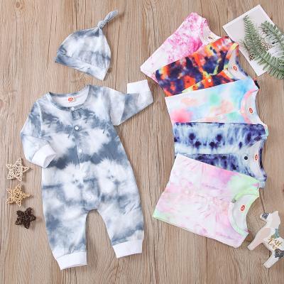 China Wholesale Custom Baby Rompers Baby Clothing Set Tie Dye Baby Overalls Other Long Sleeve Cotton Rompers for sale