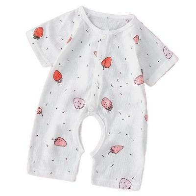 China Other wholesale short pure cotton harpy romper sleeve baby newborn newborn pajamas crawl suit summer thin clothes 0-1 year for sale