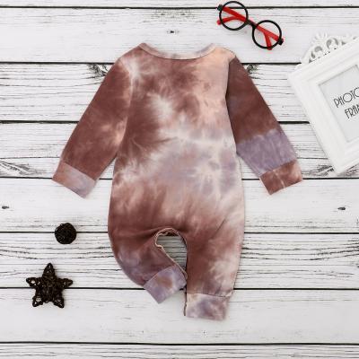 China Other Wholesale Baby Overalls Boys And Girls Rompers Multicolor Tie Dye Overalls Black Blue Purple Yellow Brown for sale