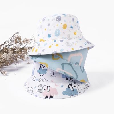 China Manufacturer Custom Logo Design Printed Summer Fisherman Cozy Kids Baby Kids Bucket Hats for sale