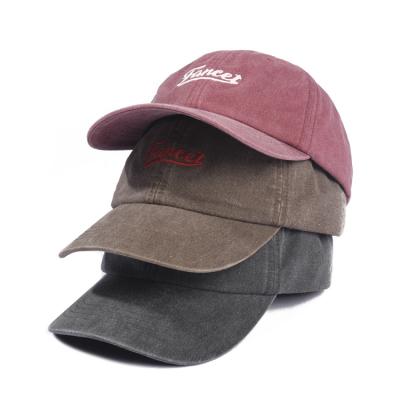 China JOINT Embroidery Designers Custom Cotton Distressed Washed Vintage Dad Hats Sport Baseball Caps for sale