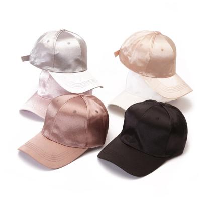 China JOINT Custom 6 Panel Designers Embroidered Polyester Adjustable Satin Striped Mens Womens Sports Baseball Caps for sale