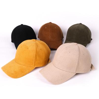 China Custom Wholesale JOINT Embroidery Hats Cotton Corduroy Sports Adjustable Baseball Caps For Men for sale