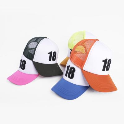 China JOINT Custom Printing Embroidery Distressed Polyester Mesh Trucker Hat Cap Adjustable for sale