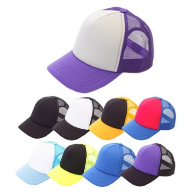 China COMMON Embroidered Custom Polyester Printing Multi Color 5 Panel Adjustable Running Trucker Hat for sale