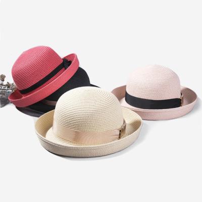 China Sun Protection & High Quality Breathable Straw Hats Polyester Summer Colorful Paper Beach Straw Hat Paper Sun Visor for sale