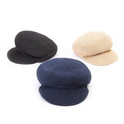 China High quality outdoor warm comfortable sun visor unisex flat polyester beret hats for sale