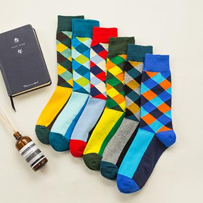 China Wholesale QUICK DRY School Socks Customized Various Colors Plaid Socks Funny Socks For School for sale