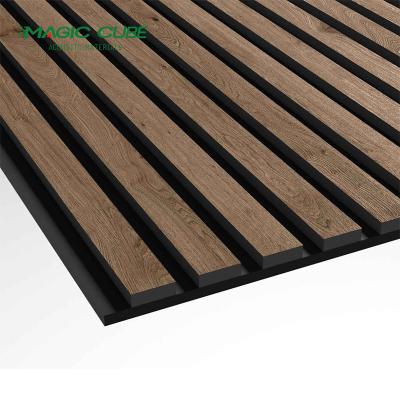 China Enhance Your Space with Modern Design Slat Wood Wall Panel and Stylish Black Slat Wall for sale