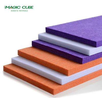 China Fireproof Sound Absorbing Polyester Fiber Board Colorful 9mm Thickness for sale