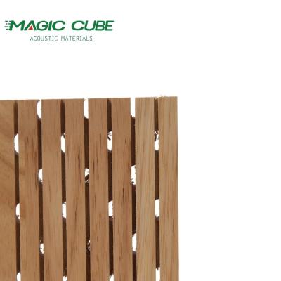 China Normal MDF Core Tongue and Groove Wooden Grooved Acoustic Panel for Sound Absorption for sale