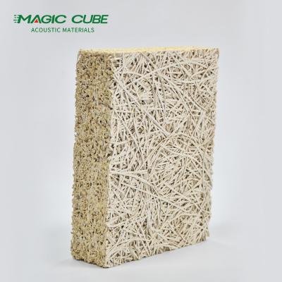 China Rectangle Wood Wool Acoustic Panel 15mm Thickness For Acoustic Ceiling for sale