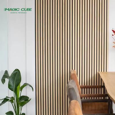 China 2400*600*21 mm Akupanel Soundproofing Panel for Interior Wall Veneer Wooden Acoustic for sale