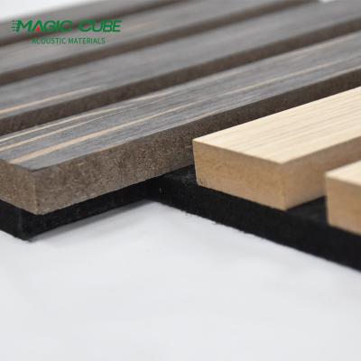 China Feuerdichte E1 MDF Akustische Schieferholzplatten Schwarz Für Wandschalldämmung zu verkaufen