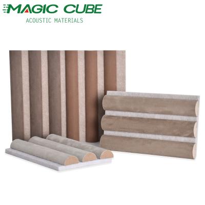 China Sound Absorption Wooden Slat Soundproof Panels With Luxurious Suede Finish for sale