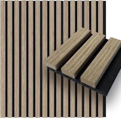 China Office Studio Akupanel Wooden Slatted Sound Absorbing Proofing Boards Ceiling Pet Wood Slat Wall Soundproof Acoustic Panels for sale