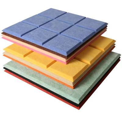 China Neue Ankunft Hochdichte PET Felt Akustikplatten Schalldämpfendes Material Polyesterfaser Wandplatten für die Schule zu verkaufen