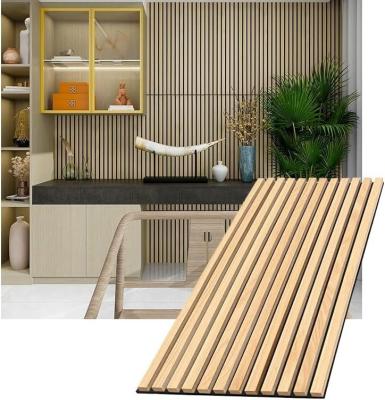 Κίνα Acoustic Wood Slat Wall Panels for Interior Akupanel Soundproof Wooden Acoustic Wall Panels προς πώληση